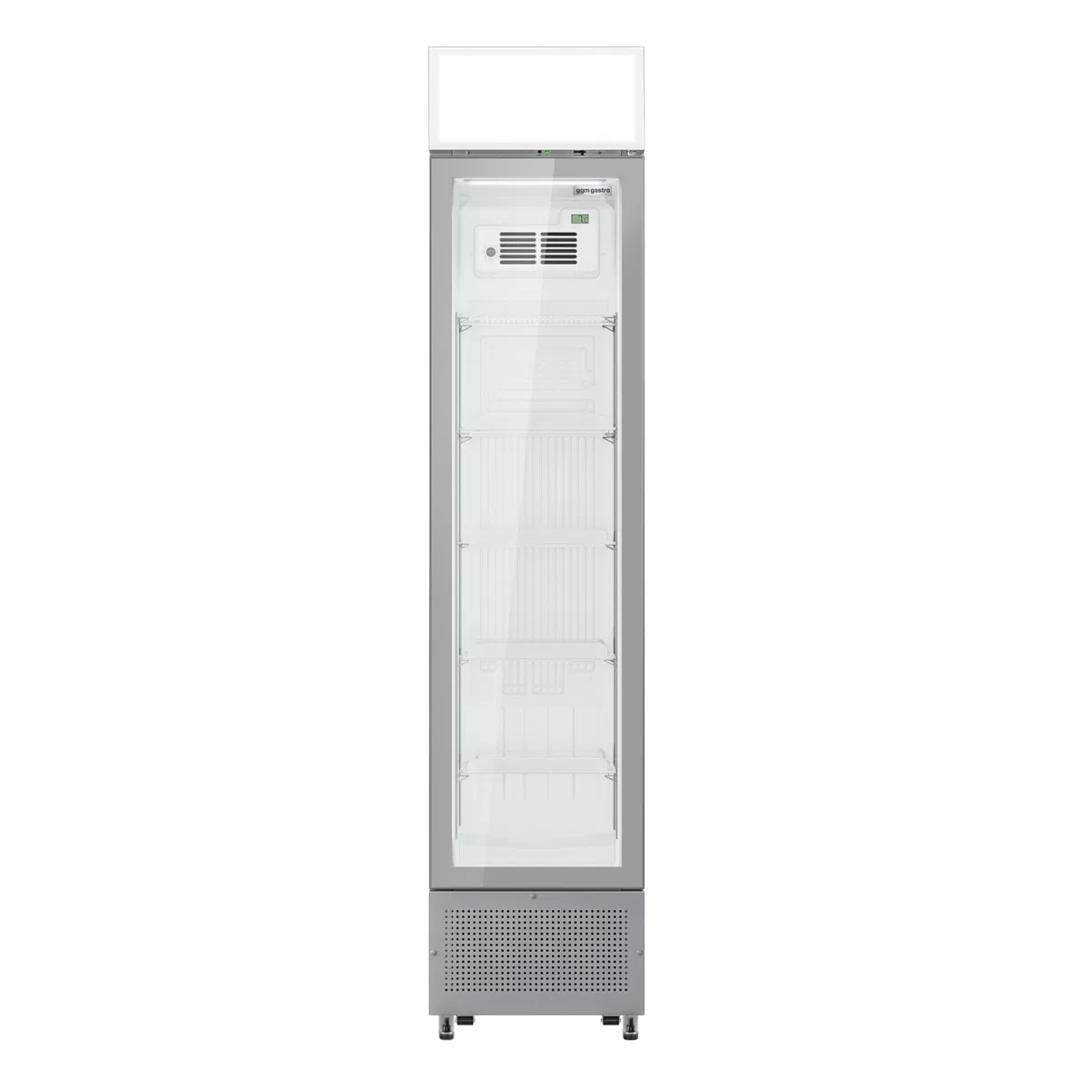 GGM Gastro | GK175UG | Getränkekühlschrank - 145 Liter - rahmenloses Design - mit 1 Glastür & Werbedisplay