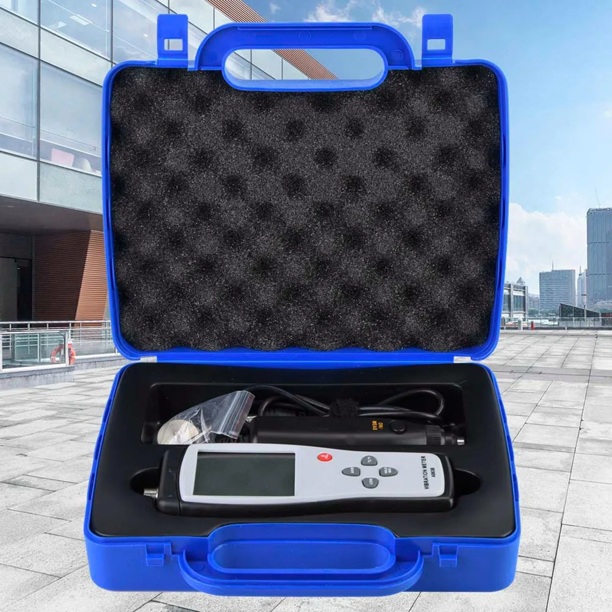 Vibrationsanalysator-Tester, LCD-Vibrationsanalysator, LCD-Vibrationstester, Messgerät, Vibrometer, Messgerät, Analysator, Vibrationstester AS63B, Analysieren Sie den Eingang