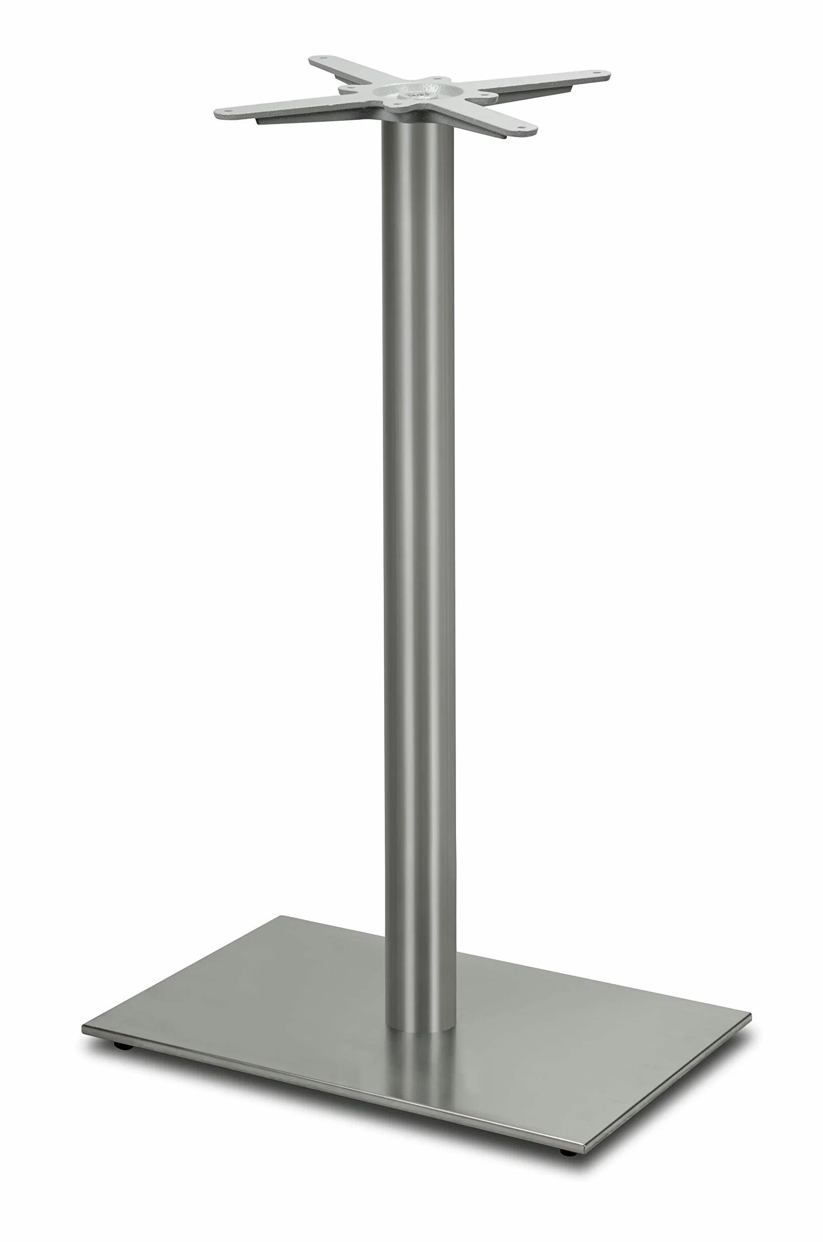 Stehtischgestell Tischbein Edelstahl | Premium | PD7595inox/110 | INOX | Stehtisch | Höhe 108 cm | ca. 25 kg | Bodenplatte 60x40 cm | max. Tischplattengröße 110x70 cm