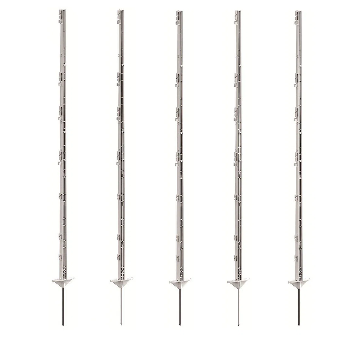 Growi Weidezaunpfahl Kunststoff 156 cm weiß 40 Stück