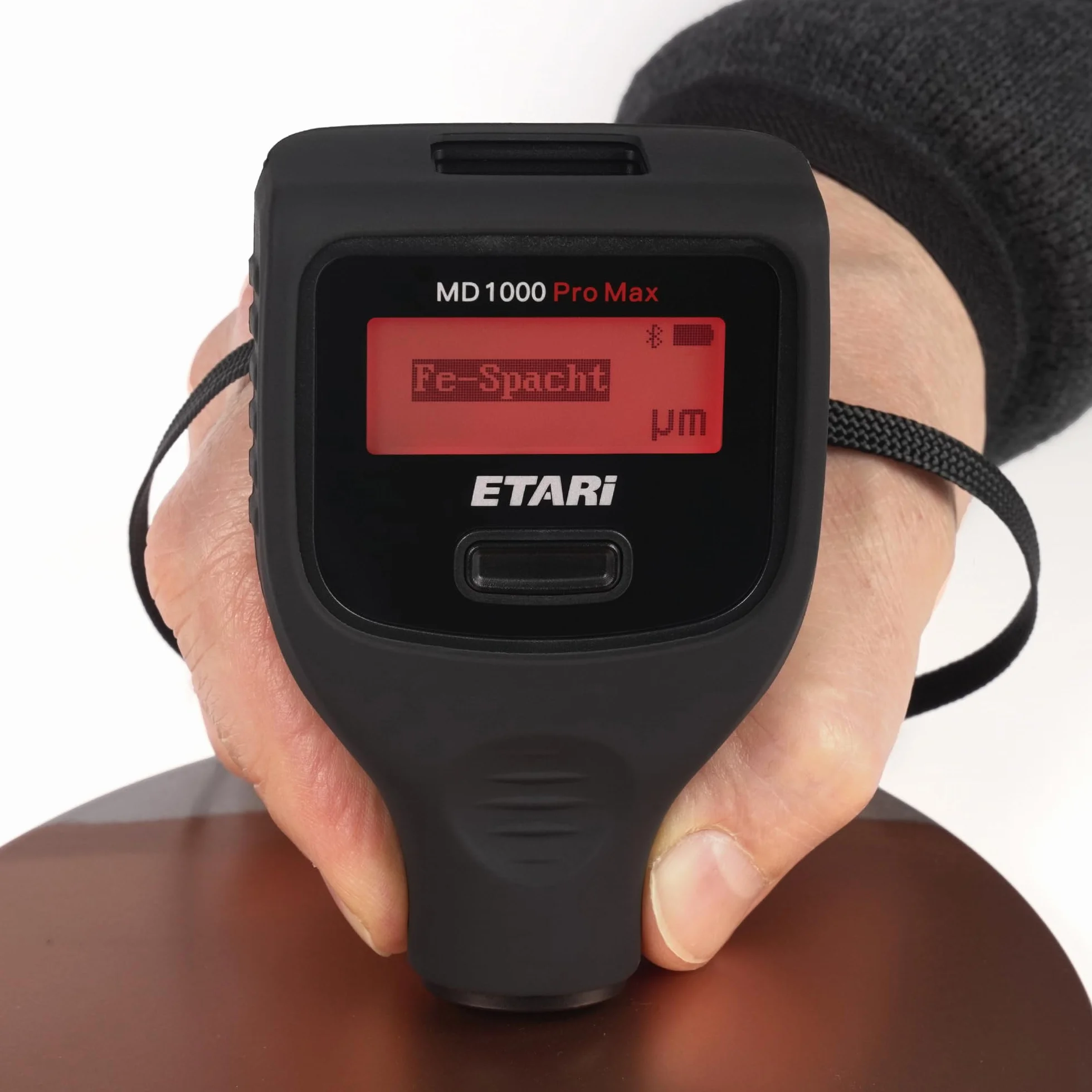 ETARI® MD 1000 Pro Max (Ferr & Non-Ferr), Profi Lack Schichtdickenmessgerät zur Lackdickenmessung am Auto bis zu 6000 μm, +3-farbige Displaybeleuchtung,+2 Displays (LCD und OLED) + kostenfreie App