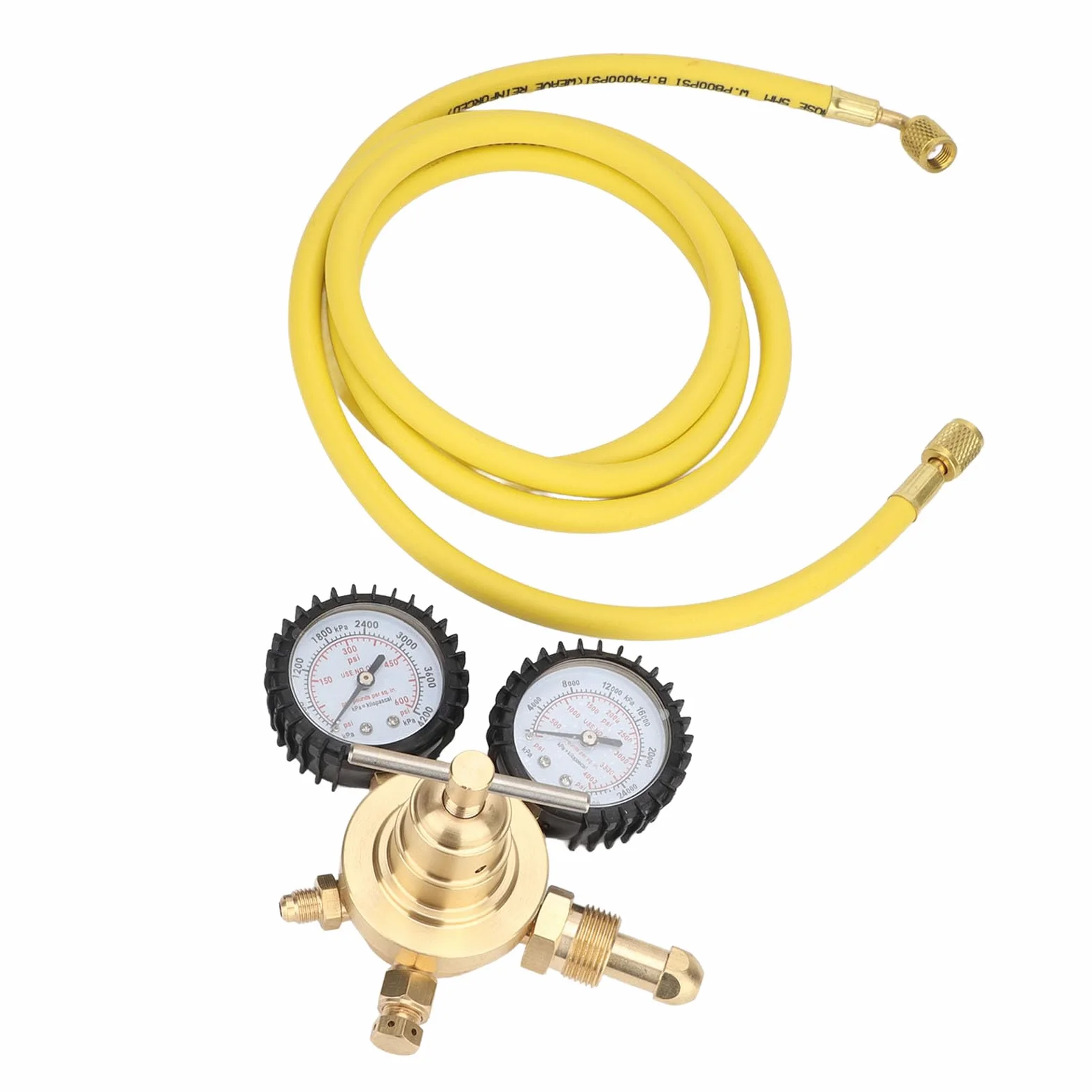 Stickstoffregler mit Schlauch nitrogen regulator Stickstoff-Manometer-Regler-Testkit, Messing-Einlass-Auslass-Anschluss mit 200 Cm Schlauch nitrogen regulator uk 800psi Équipement de soudage au gaz