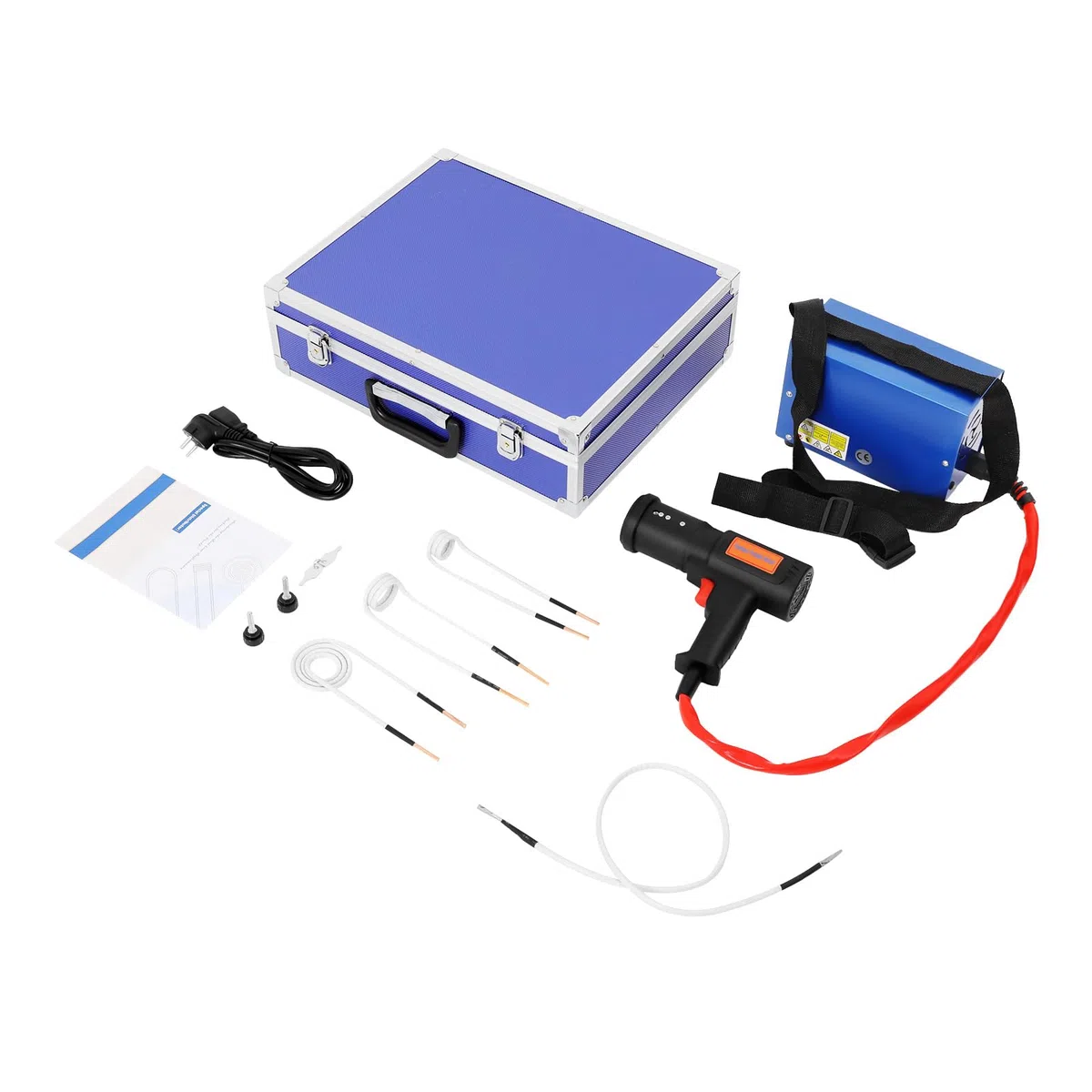 1500W Magnetischer Induktionsheizgerät KFZ, 1000℃ Flameless Induction Heater mit 4 Spulen, Tragbarer Induktion Schraubenlöser, Schrauben Löser für Rostige Muttern & Lager