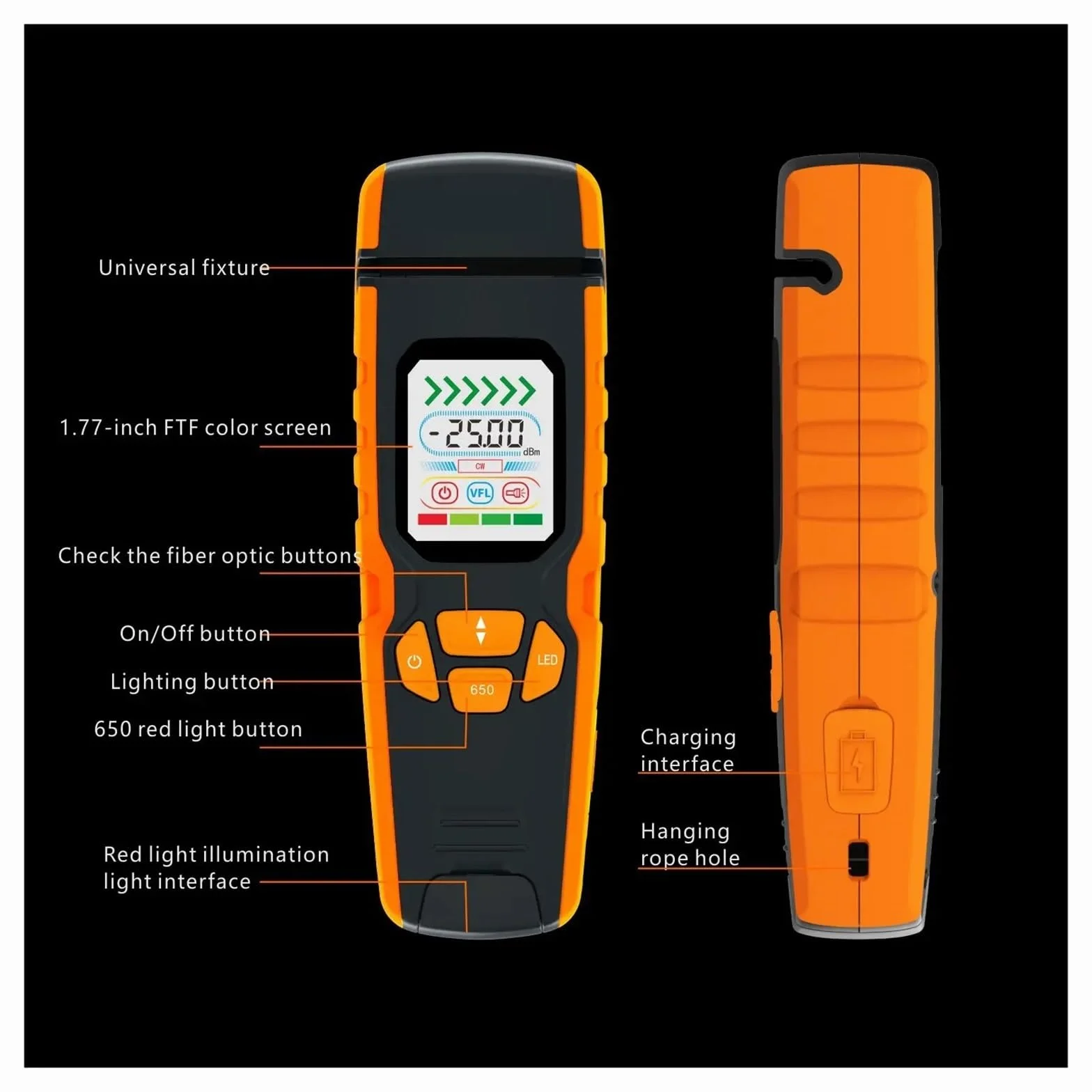 Glasfasertester One Step Electric Fiber Optic Identifier Live Fiber Optical Detector Mit Visueller Fehlerortung In 850–1700 Nm SM MM Stabile Lichtdurchlässigkeit
