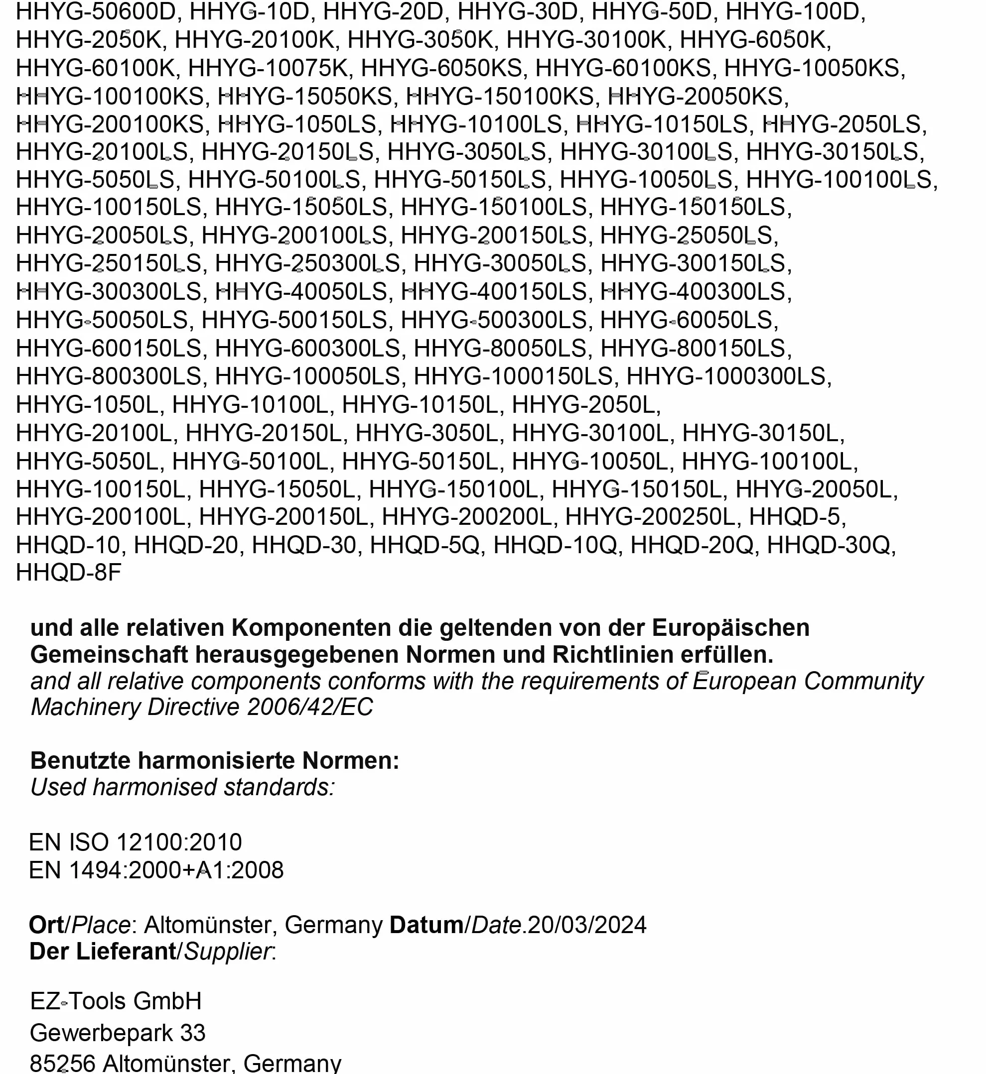 Hohlzylinder, HohlkolbenZylinder (20 Ton, 100 mm) (YG-20100K)