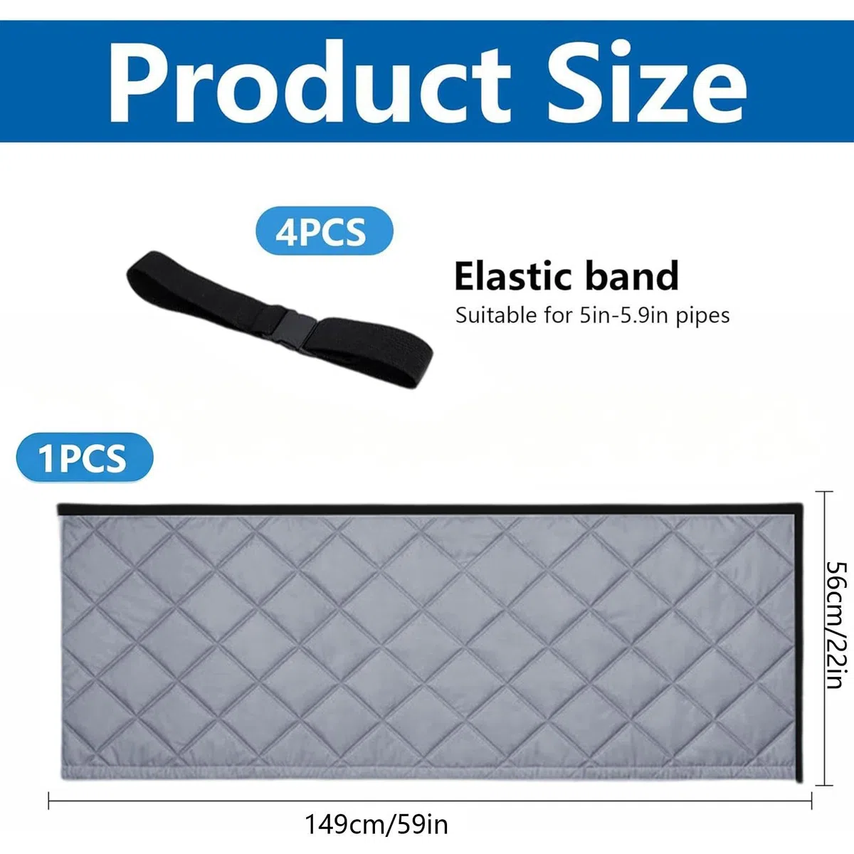 Portable Air Conditioner Hose Insulation Cover Kit | Air Conditioner Exhaust Hose Cover, Foldable Washable Duct Vent Accessories With 4 Adjustable Straps For Outdoor Indoor Home Hotel Dorm