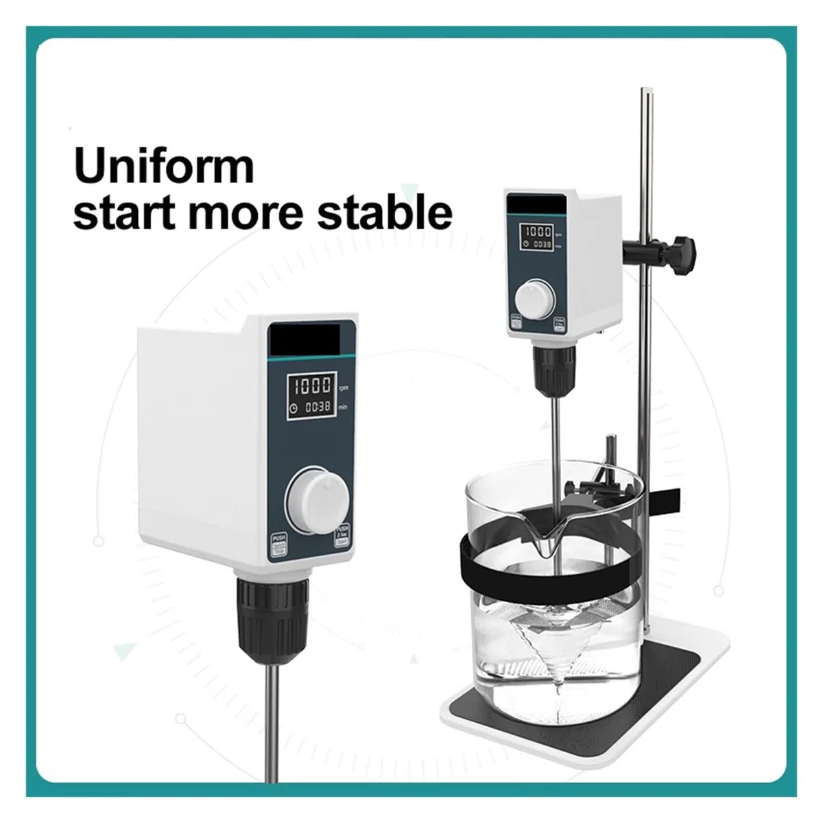 Viskosimeter, Flüssigkeitsmischer, elektrischer Laborrührer mit Digitalanzeige, höhenverstellbare Laborausrüstung, 20 l, 2000 U/min(OS-15(Without Stand),EU plug)