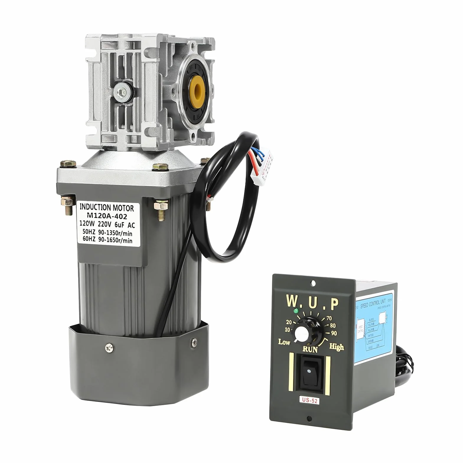 Getriebereduzierungsmotor,Gear Motor Elektromotor Getriebemotor mit Drehzahlregler Einphasig Wechselstrom-Getriebemotor Einstellbare,Speed Controller