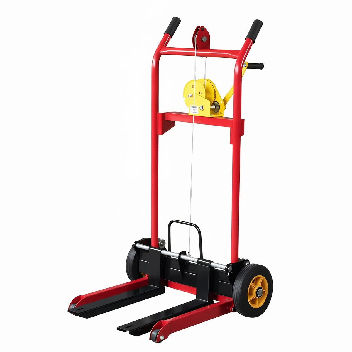 Hubwagen 200 kg Handkurbel-Stapler, faltbarer Gabelstapler for Lagerbeladung gabelstapler