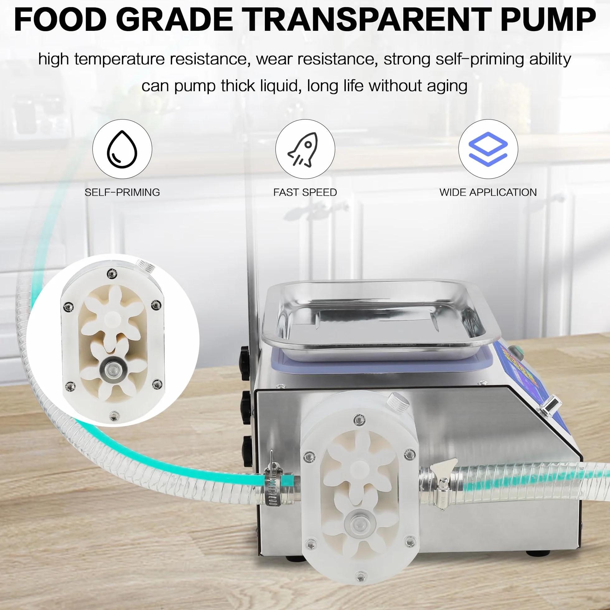 Effiziente Flüssigkeitsfüllmaschine, 20-10000-ml-Flaschenfüllmaschine, Schlauchpumpen-Wiegefüllmaschine für viskose Flüssigkeiten mit Honigmarmelade
