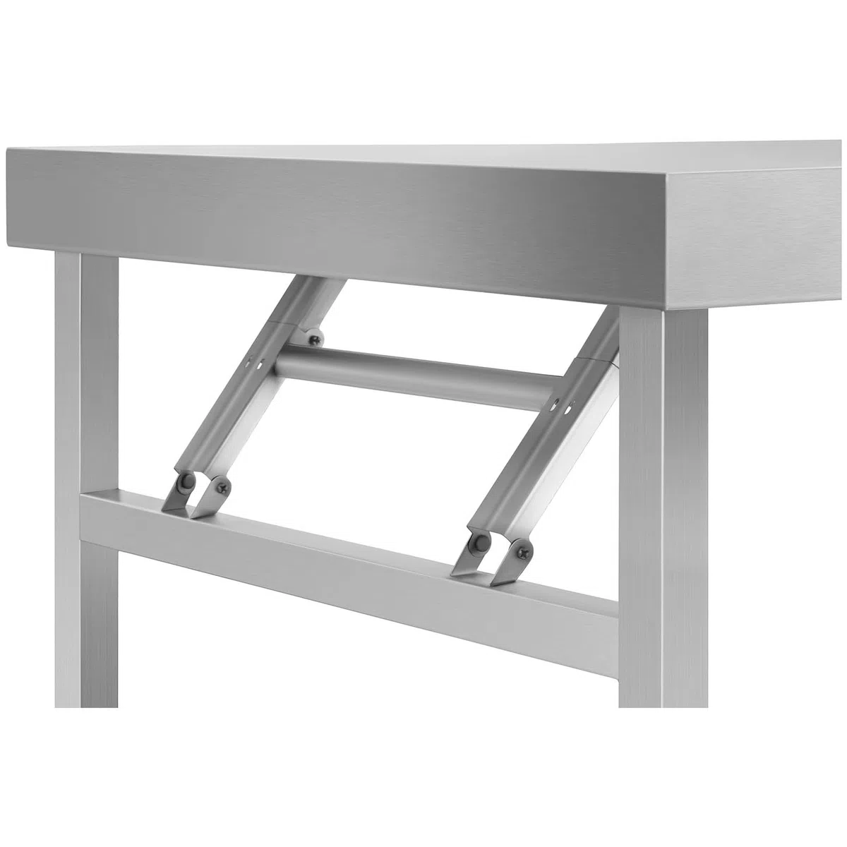 Royal Catering Arbeitstisch klappbar 70 x 120 cm Tragkraft 215 kg intelligentes Federfalzsystem höhenverstellbare Füße Edelstahl-Tisch Küchentisch Arbeitstisch Edelstahl Grilltisch