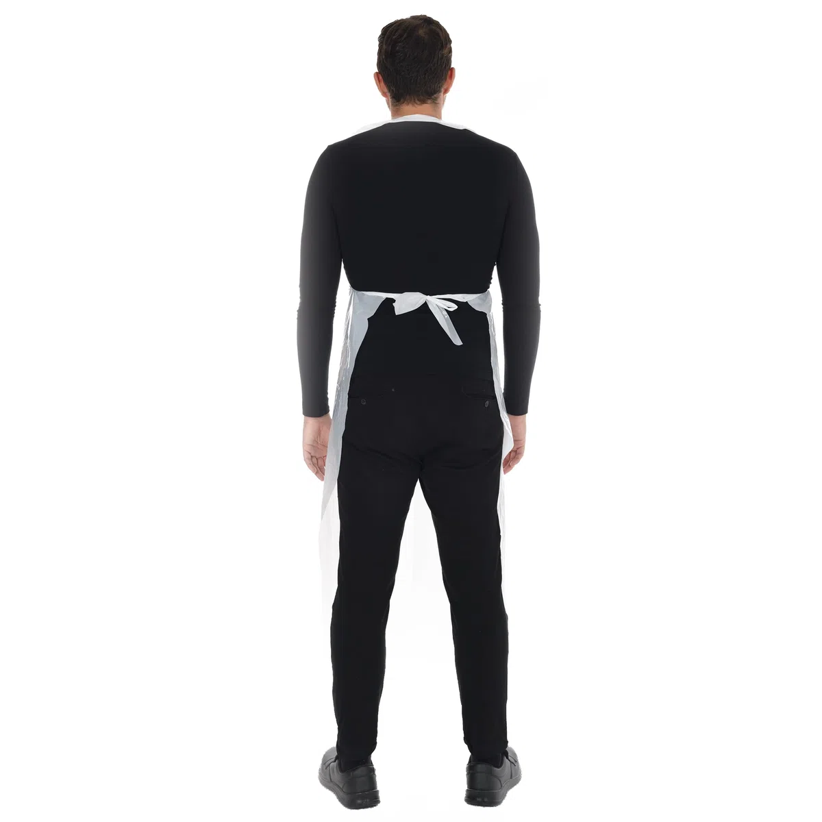 Franz Mensch 500 Stück Hygostar Einwegschürzen geblockt ca. 25 my | LDPE, weiß, 25my, L: 150cm, B: 75cm, Karton, Einwegschürzen, Plastikschürzen, Einmalschürzen