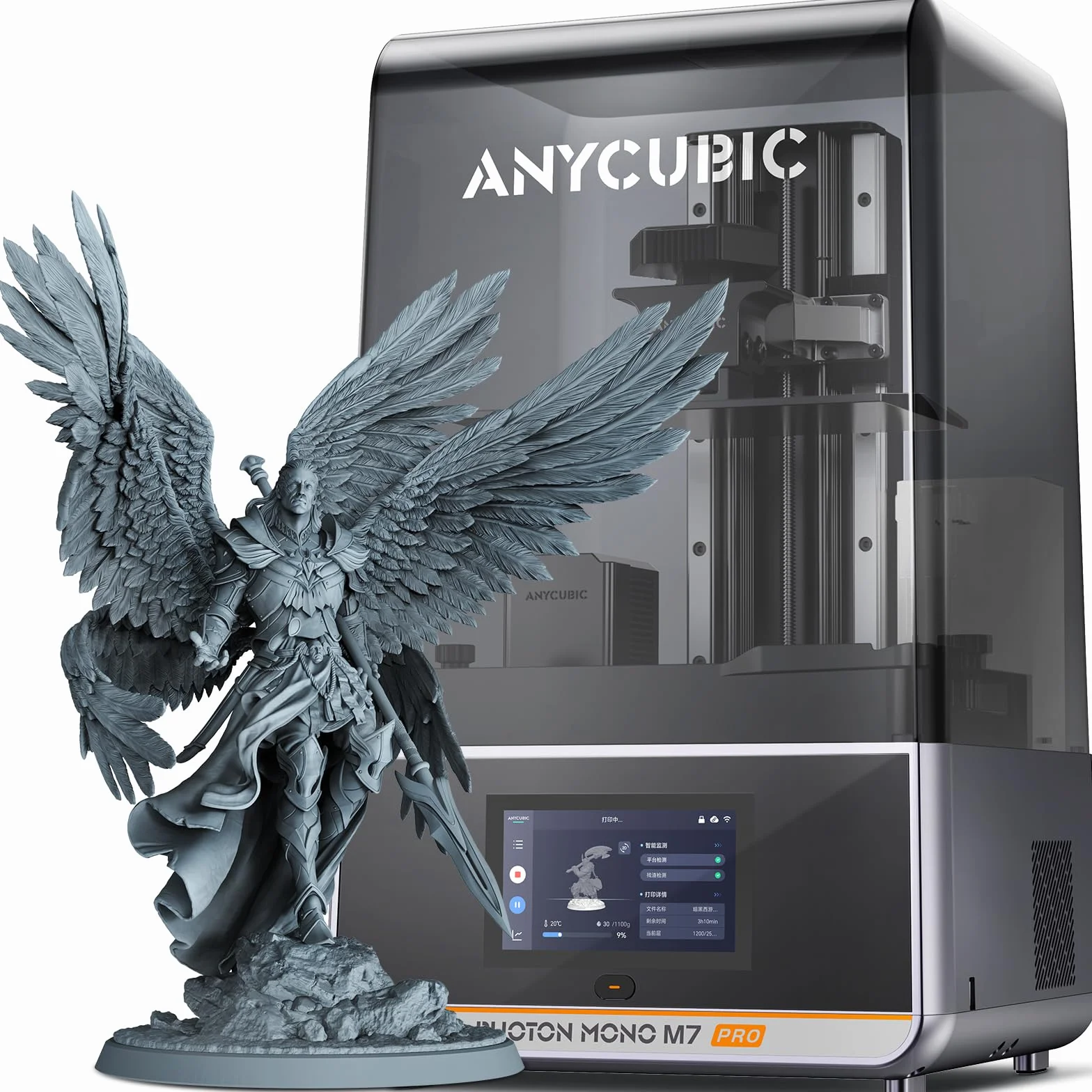 ANYCUBIC Photon Mono M7 PRO 14K Harz 3D-Drucker | 170 mm/h Höchstgeschwindigkeit | 10,1 Zoll COB LighTurbo 3.0 | Dynamische Heizung | 223x126x230mm Bauraum