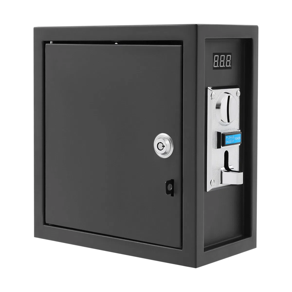 Münzautomat Zeitschaltuhr 220 V 1250 W, Timer Steuerbox mit LED Anzeige für Waschmaschine Massagesessel, Münzgerät 30 A für Spielautomaten, Metall Münzbox mit Zeitakkumulation