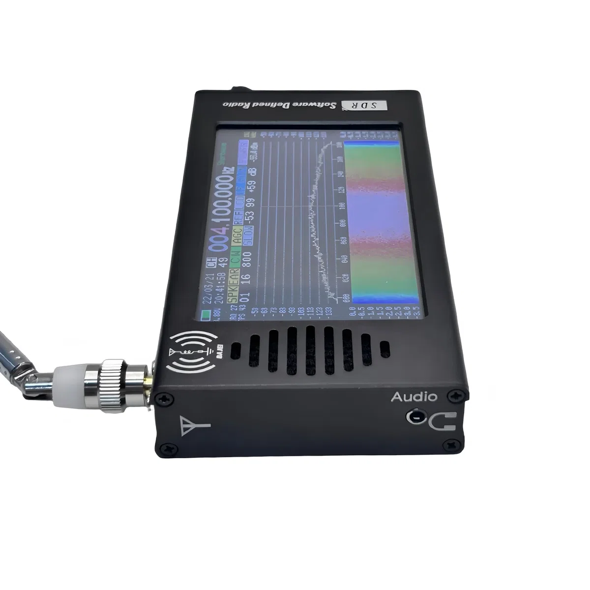 HTOOL SDR V5 Radio-Kurzwellen-DSP-Digital-FM-Radioempfänger, Transceiver SDR DSP Demodulation mit Farbdisplay (SDR V5)