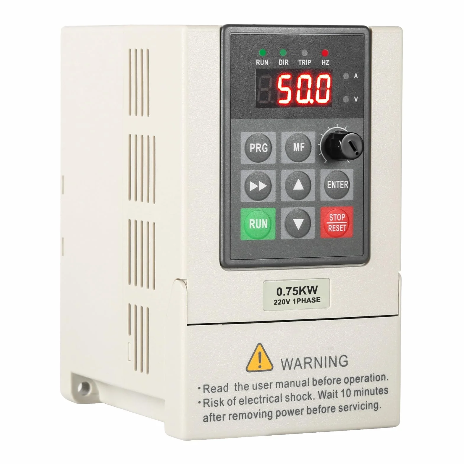 Frequenzumrichter 0.75KW Variateur de Fréquence Einphasiger 220V-Eingang Dreiphasiger 380V-Ausgang CNC-Frequenzumrichter VFD Antriebsumrichter für Ventilatoren, Wasserpumpen