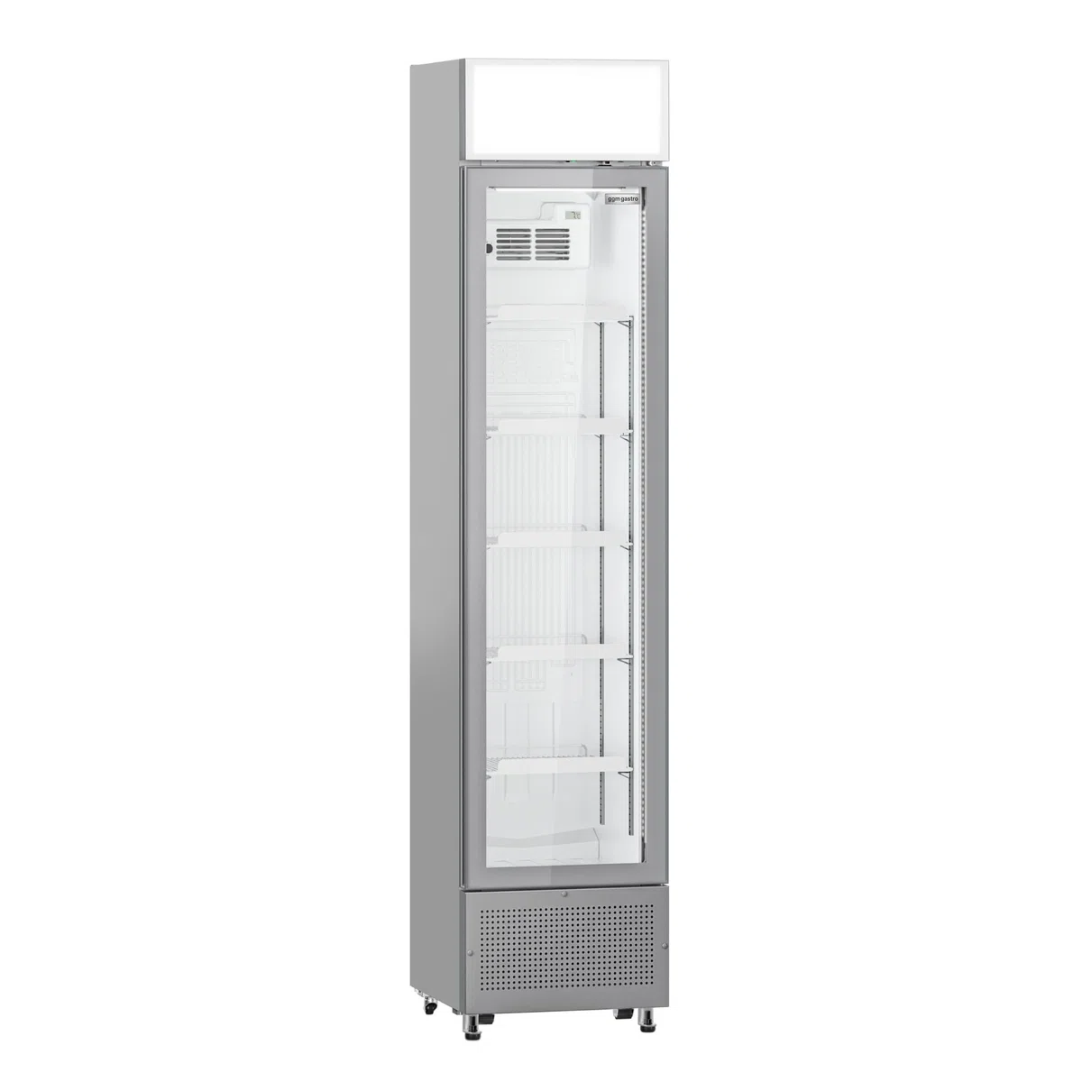 GGM Gastro | GK175UG | Getränkekühlschrank - 145 Liter - rahmenloses Design - mit 1 Glastür & Werbedisplay
