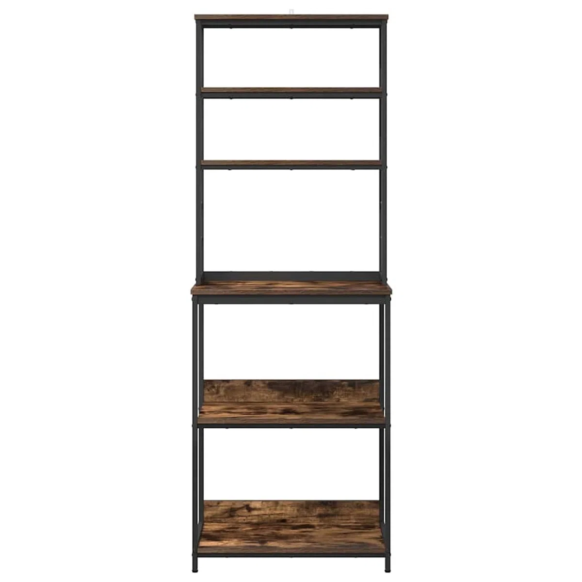 Gecheer Küchenregal industrieller Stil 60 x 40 x 168 cm Holzwerkstoff Regale stabilen Stahlrahmen rechteckige Form viel Platz für Kochutensilien und Deko-Objekte for Küchen und Essbereiche