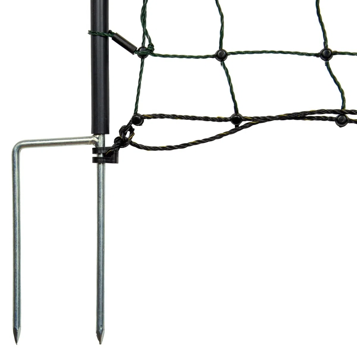 horizont Hundezaun easyLine, 50m lang, 110cm hoch - mobiler Zaun ohne Strom, 14 PVC-Pfähle mit Doppelspitze, Hundezaun Camping, Gartenzaun, grün