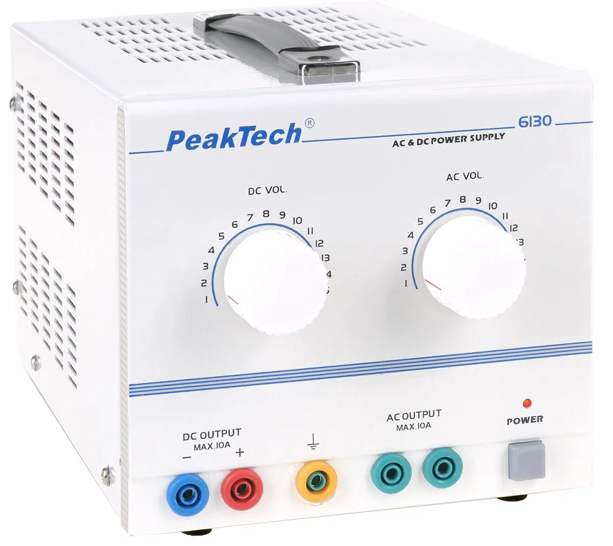 PeakTech P 6130 DC AC Labornetzteil - Labornetzgerät 1-15V / 10A, linear, 1 Stück