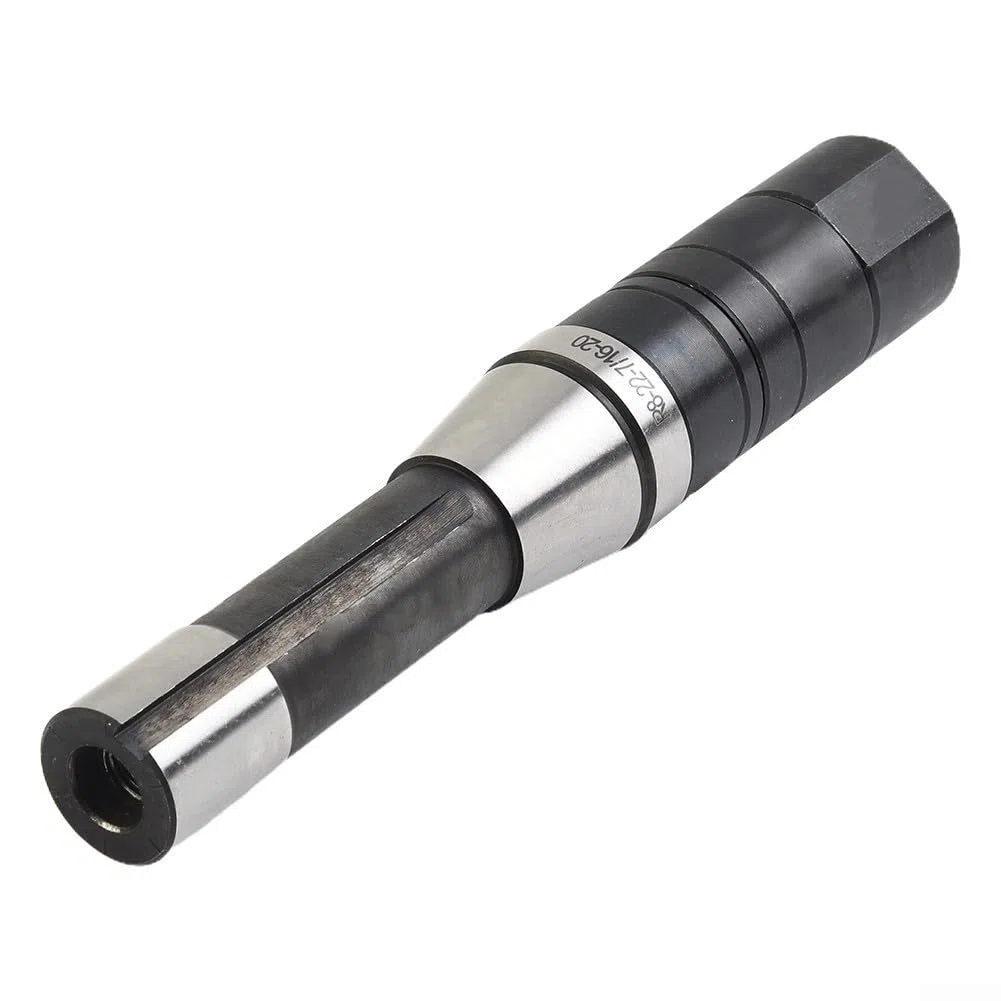 R8 Schaftfräsdornhalter für 22mm Zahnradschneider, Planfräser & Schlitzsägen - 189mm schwarz oxidierter Stahl, 7/40.6 cm-20 Deichselgewinde, kompatibel