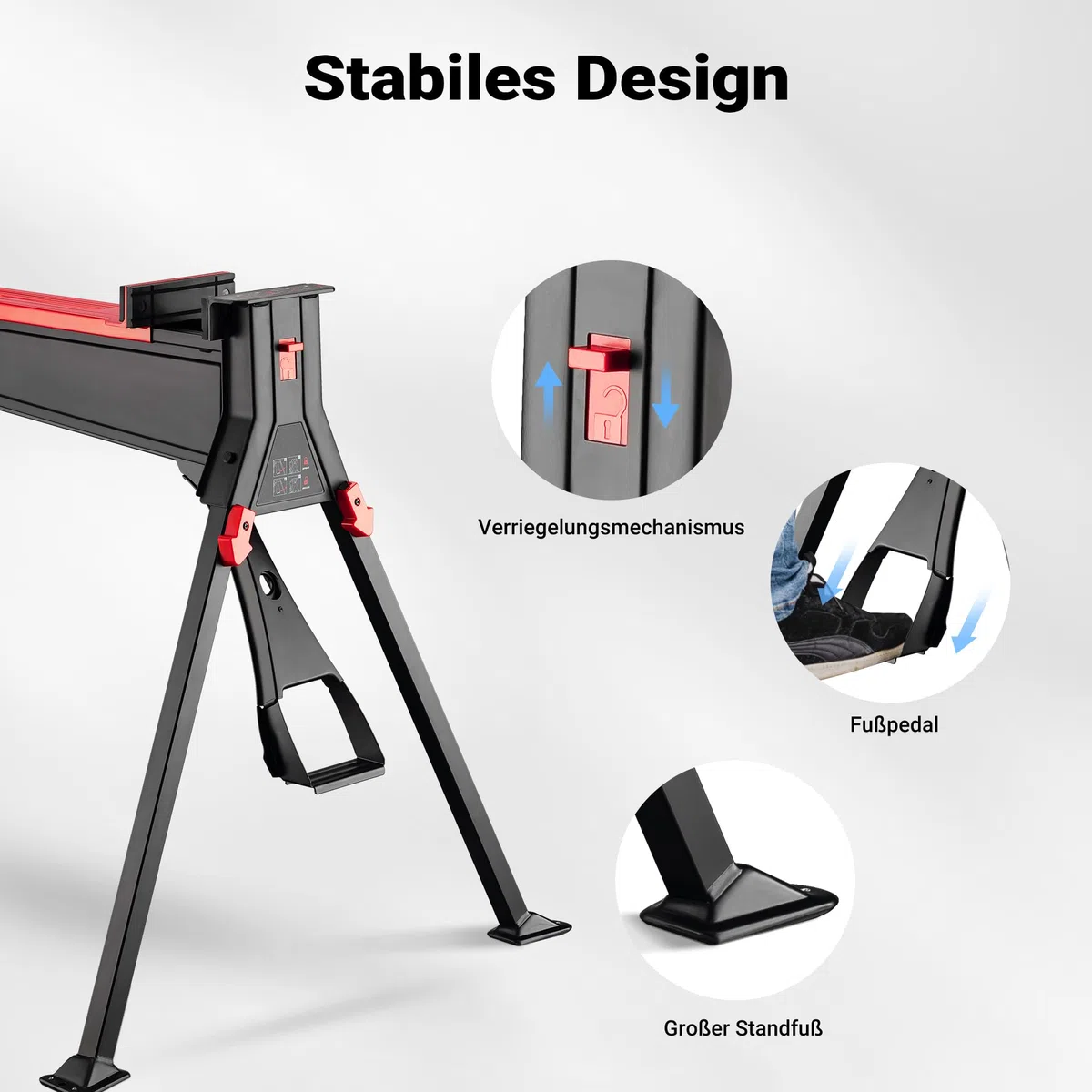 Wiltec Werkbank mit Spannsystem 98 x 88 x 87 cm, Mobile Werkbank bis 200 kg, Arbeitstisch klappbar, Werkstatteinrichtung ergonomisch, Werktisch Werkstatt