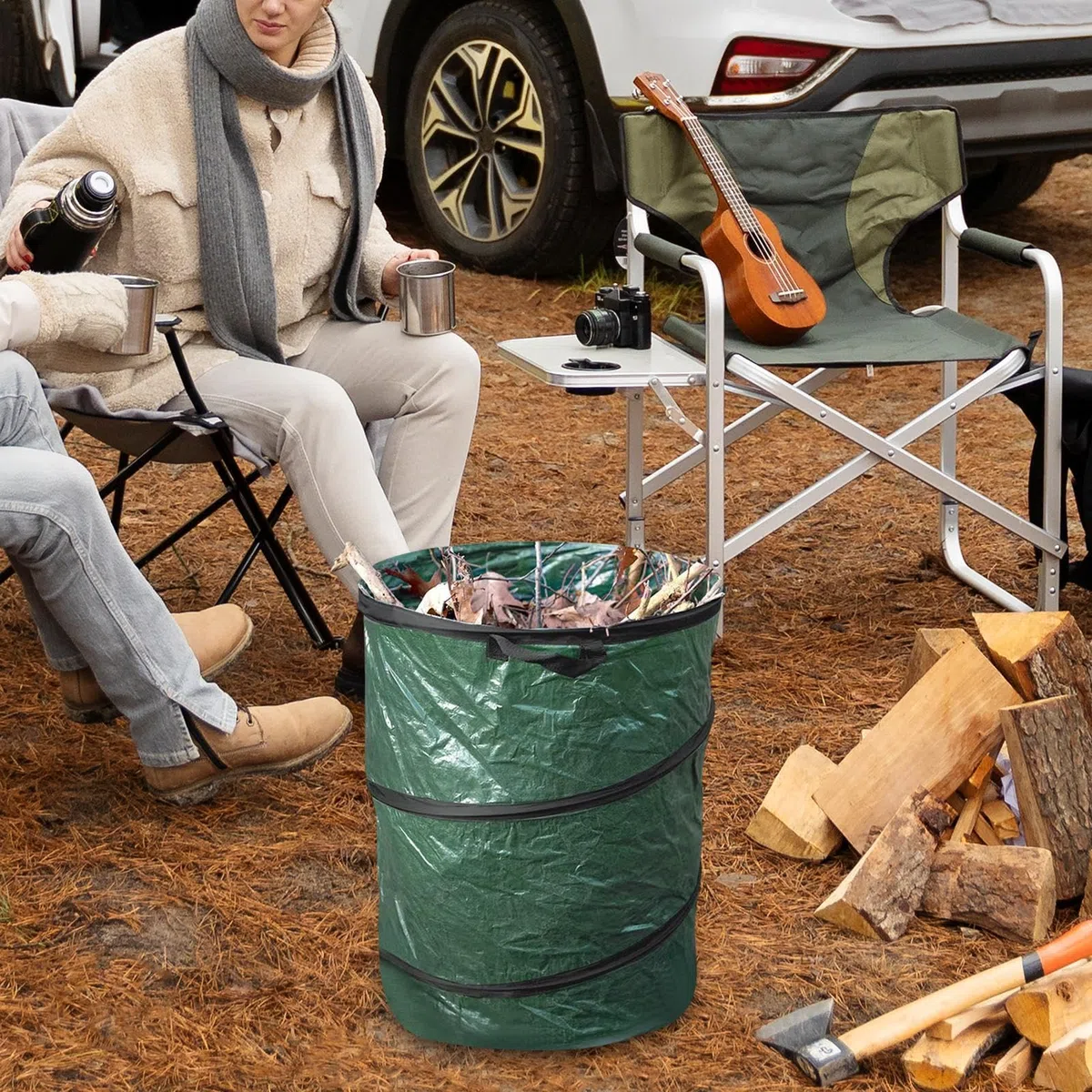 Faltbarer Camping Mülleimer Komprimierbar Umweltfreundlich Abriebfest | Abfallbehälter Für Den Außenbereich Beim Camping Garten Outdoor Picknick Hinterhof Reise Wandern Park Grillen Auto Wohnmobil