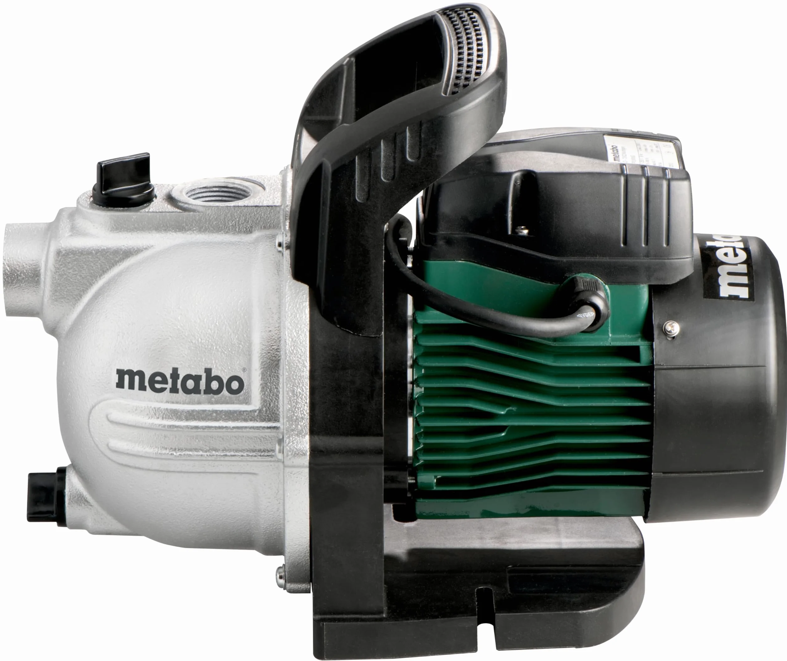 metabo Gartenpumpe P 4000 G, Wasserpumpe für Bewässerungssystem & Garten | Dichte Gartenbewässerung für 3 Beregner, 1100 W Grundwasserpumpe zur Rasenbewässerung, inkl. Gewindedichtband, 4000 l/h