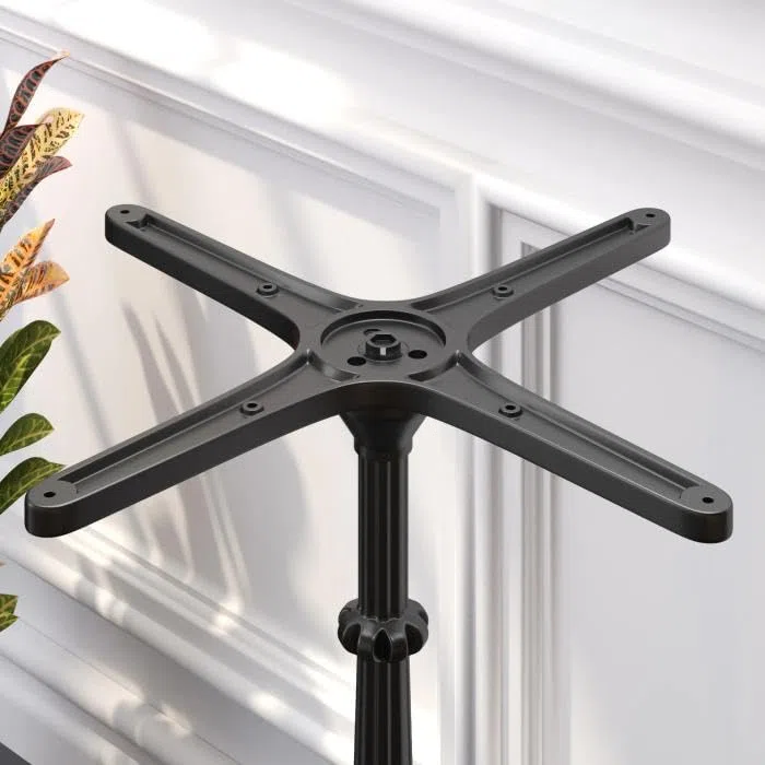 Paris | Bistro Tischgestell | Schwarz | 3 Fuß: Ø 50 cm | Säule: 72 cm | Gusseisen | Gesamthöhe: 72cm | max: Ø60cm Tischplatte
