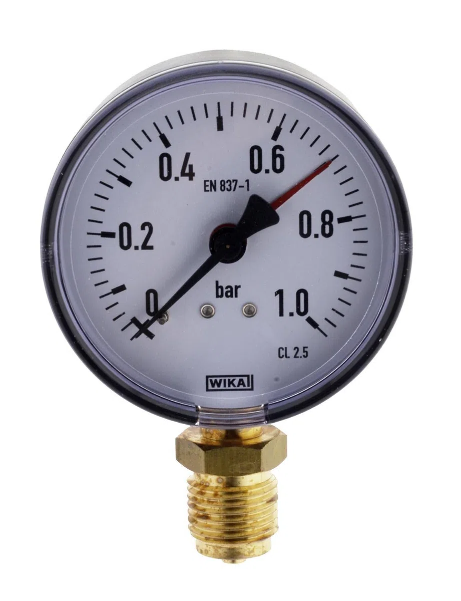 WIKA Manometer senkrecht, Ø 160mm, 0-10 bar