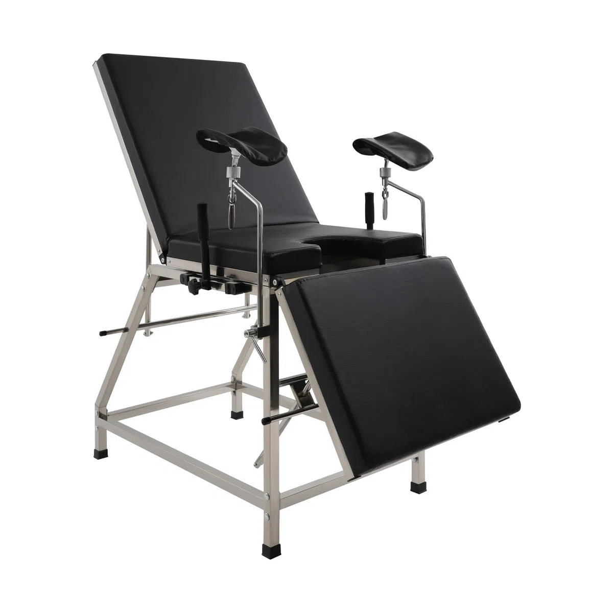Gynäkologischer Stuhl, Edelstahl verstellbar, 200kg Tragfähigkeit | Für Kliniken und Praxen, Hygienisch Leicht zu Reinigen, Stabile Edelstahlkonstruktion, Ergonomische Polsterung