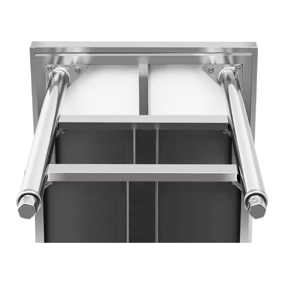 Royal Catering Edelstahltisch 70 x 180 cm bis zu 500 kg Traglast 3 Ebenen Arbeitstisch Edelstahl Gastro Tisch