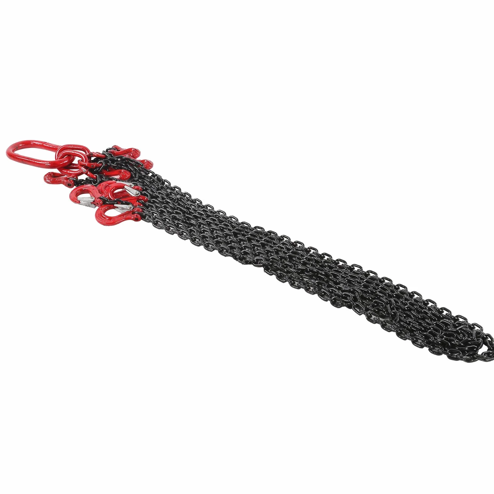 Kettengehänge 4 Strang Verstellbare Anschlagkette, 2 Meter, 1 Tonne, 6 Mm, Langlebiger Stahl, Perfekter Ersatz Für Schwere Lasten, Effektiv Für Hebearbeiten