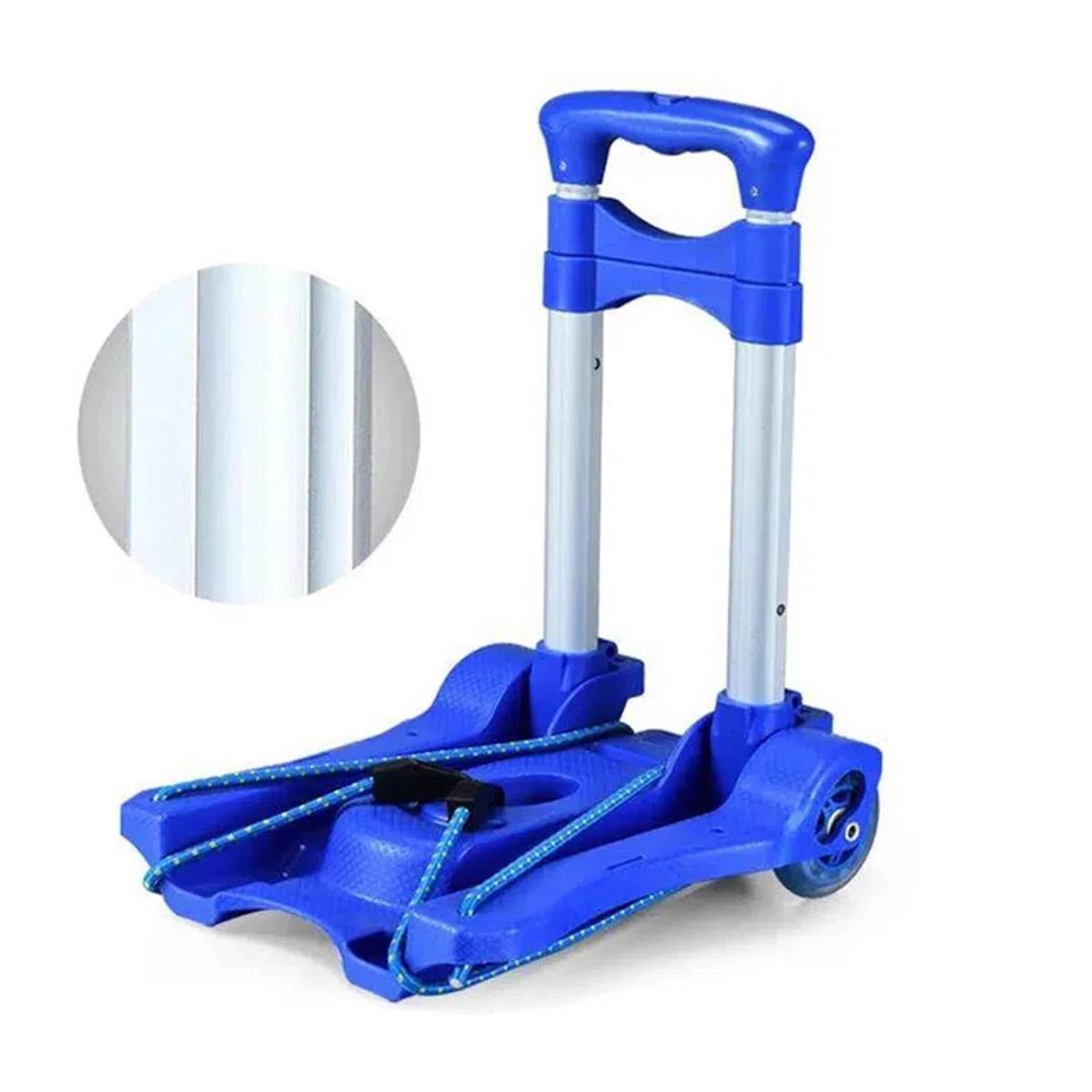 Faltbarer Trolley, Sackkarre, schwarz, klein, leicht, tragbar, Teleskop, Rucksack, Gepäck, Reisen, Umzug, Einkaufen (Schwarz 01)