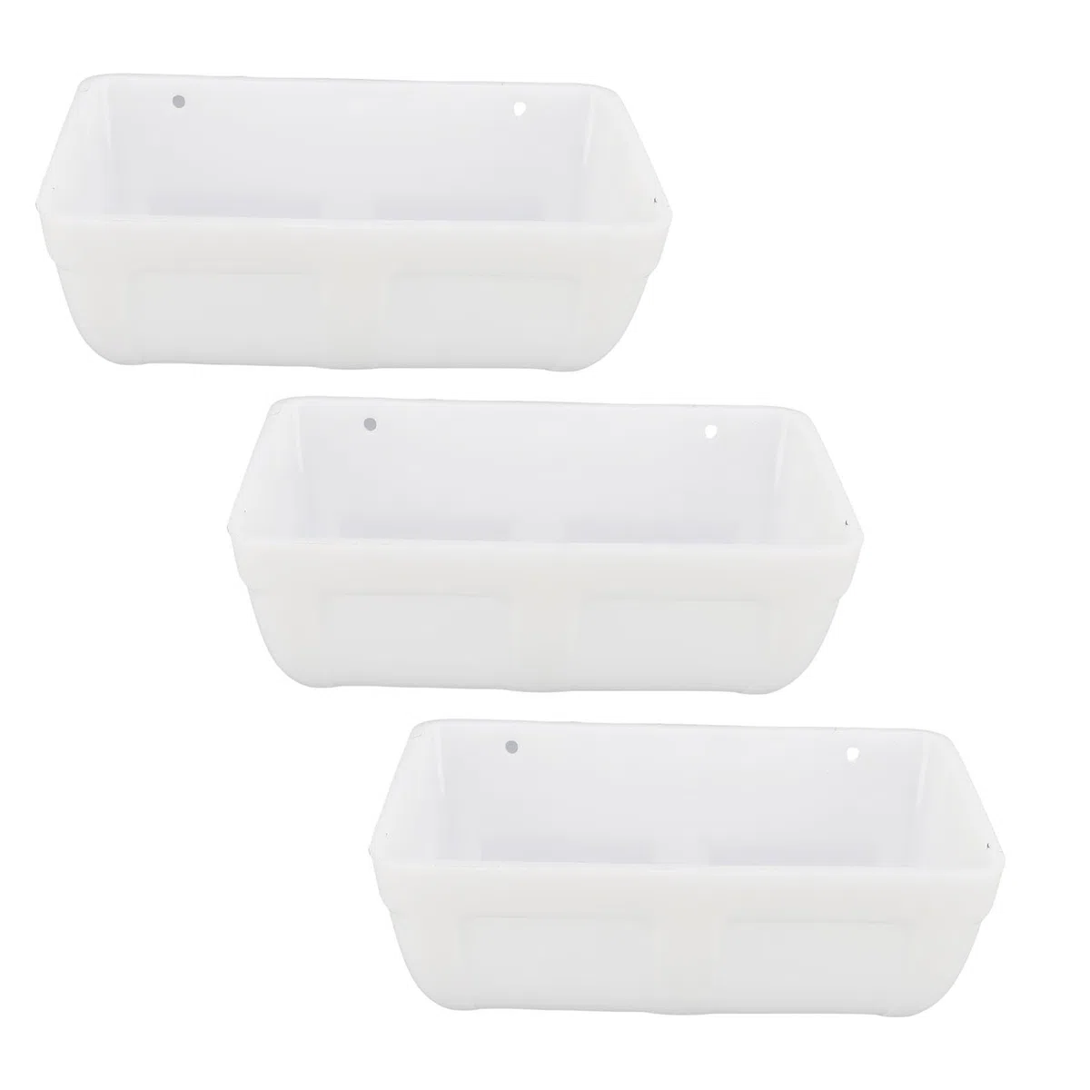KIMISS Hängender Geflügel-Futtertrog für Hühner, Langlebiges Kunststoffdesign für den Einsatz auf Dem Bauernhof – Platzsparende Lösung mit Großem Fassungsvermögen (White)