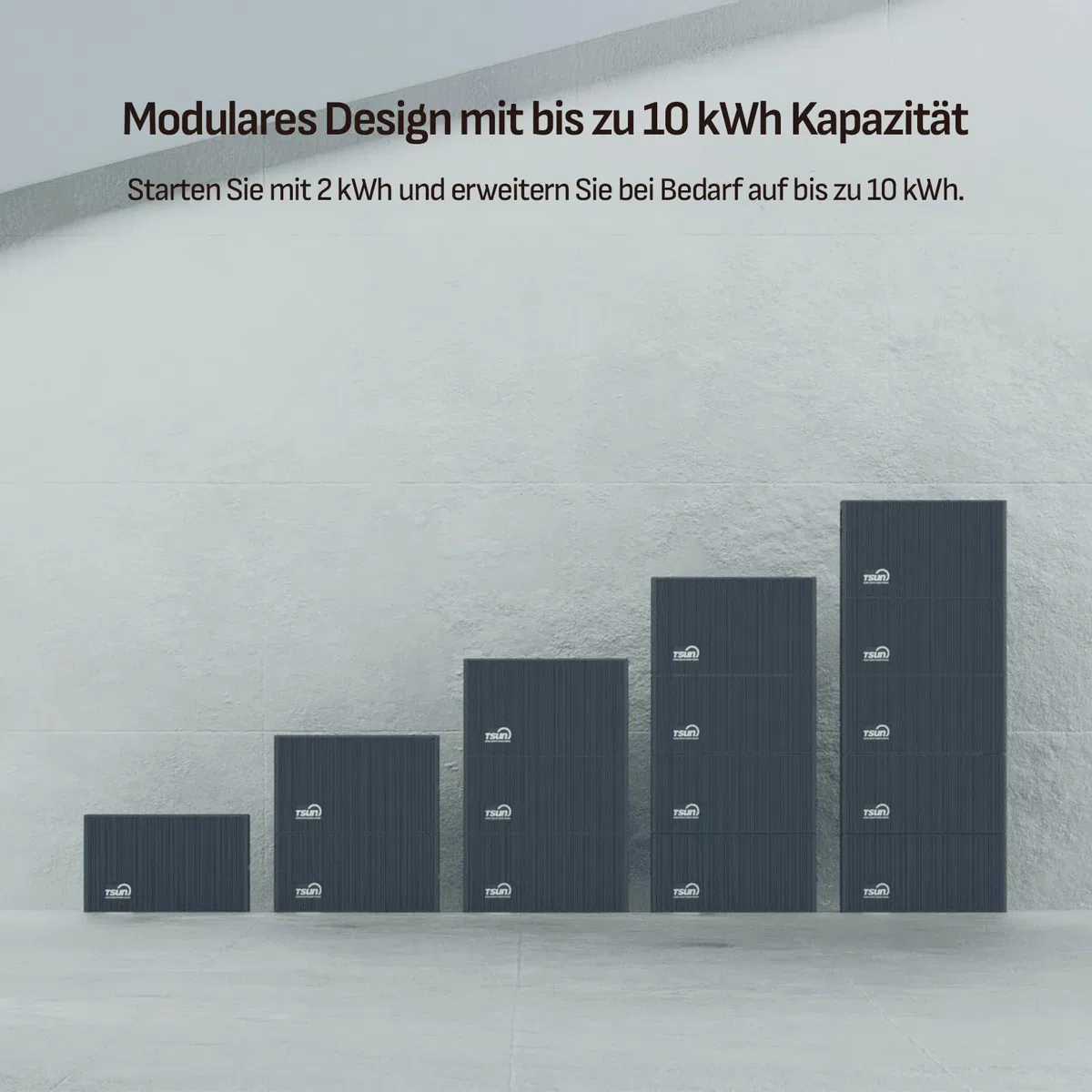 TSUN SOLARCAN TSOL-DCU2000Lite 2 kWh DC Solarspeicher LiFePO4, IP65, 2400 W PV Eingang, DC-gekuppelte Batterie für Balkon, Dach & Haus, Solarakku