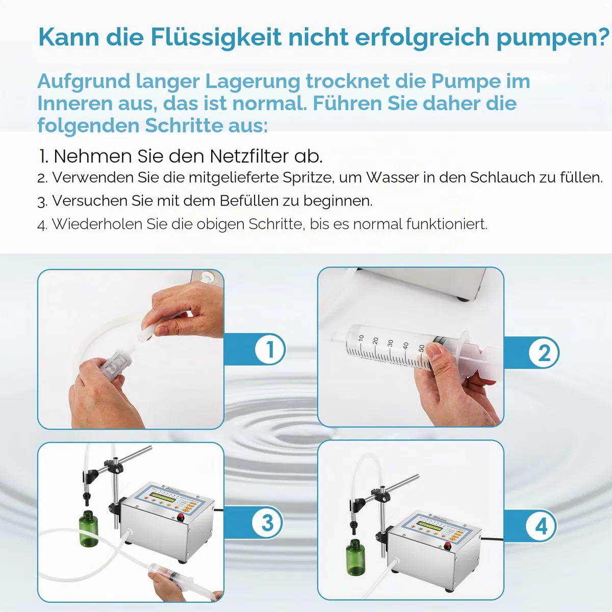 Hanchen Flüssigkeit Füllmaschine 5-3500 ml Genauigkeit Tragbares digitales LCD-Display Automatischer Flaschenfüller für Parfüm/Trinkwasser/kleine Flasche Flüssigkeitsfüllmaschine mit CE