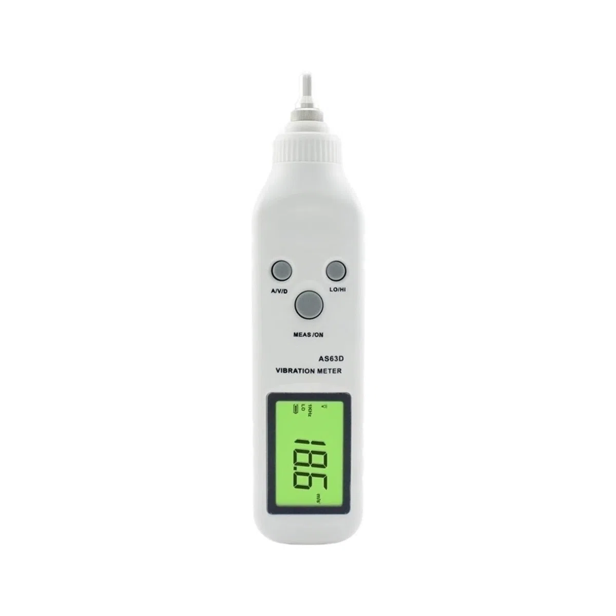 Vibrationsmesser, AS63D Taschenvibrometer, Stiftvibrationsmessrät Tester Messrät Analysator for den Langzeitbrauch