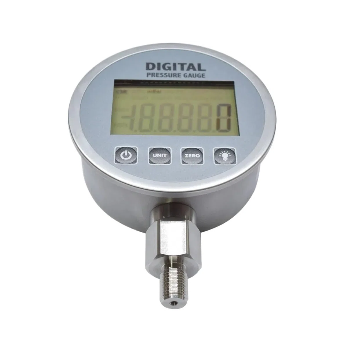 Digitales hydraulisches Manometer, 105 mm, Edelstahl-Manometer, Öl-Wasser-Messgenauigkeit 0,4(-100KPa-0)