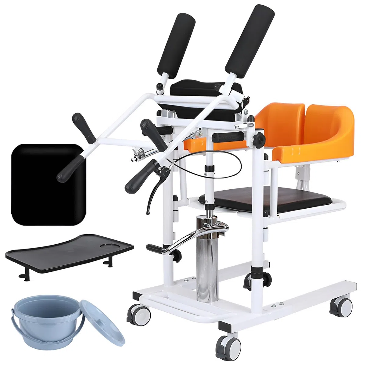 Hydraulischer Patienten-Hebestuhl, höhenverstellbar, Transfergerät für ältere Menschen, 200 kg Kapazität, Mobilitätshilfe