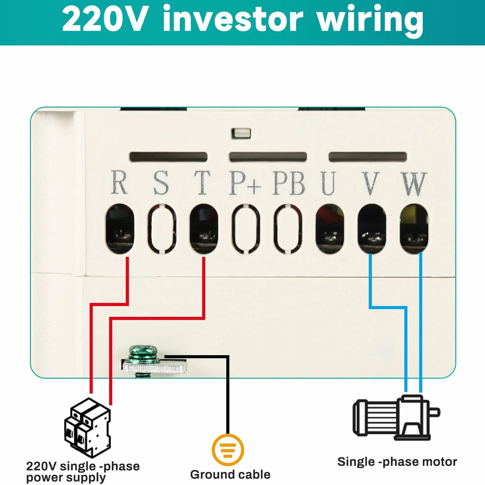DEWIN Frequenzumrichter, 2,2 kW VFD Frequenzumrichter Einphasiger Eingang 1 phasen Ausgang Drehzahlregler zur Motordrehzahlregelung 220 V