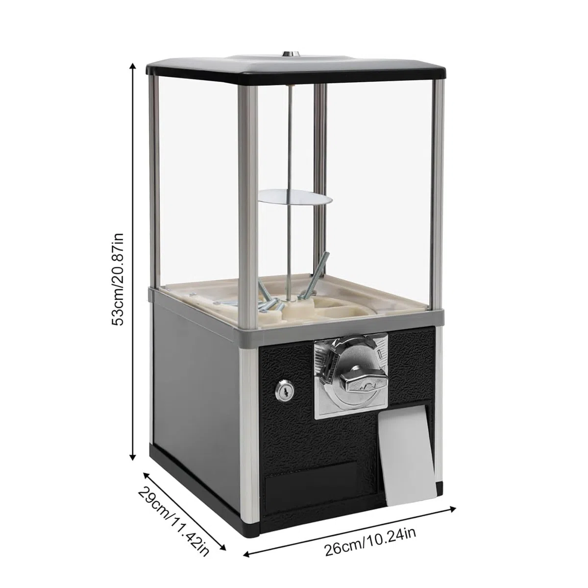 Kapselautomat mit Schlössern für 4,5–5,5 cm Durchmesser Kapselspielzeug – Mini-Gumball-Maschine ideal für Zuhause, Spiel und Einzelhandel