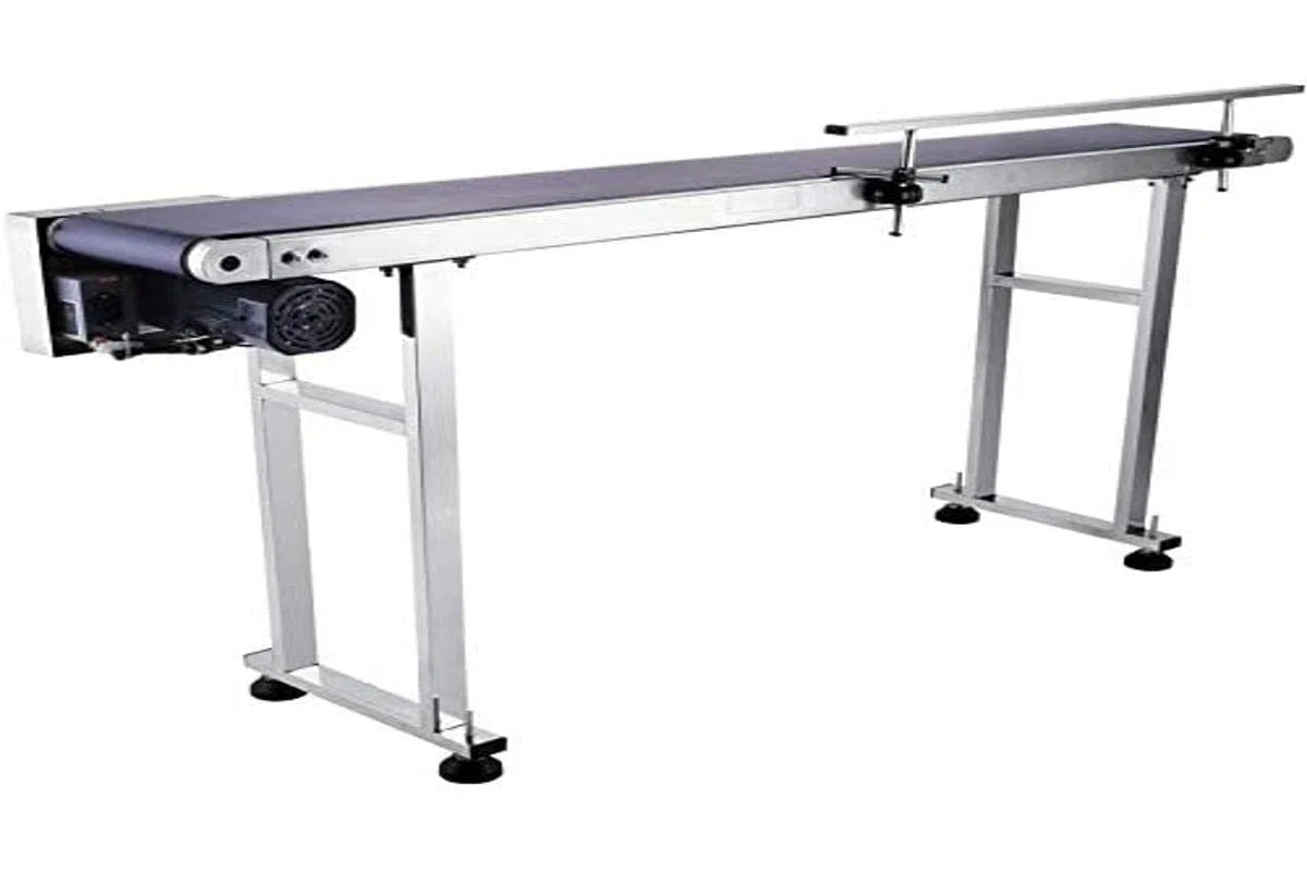 Förderband Elektrisch 250W PVC Transportband Anti-Statische Fähigkeit Förderanlage Einstellbare Betriebsgeschwindigkeit (250W)