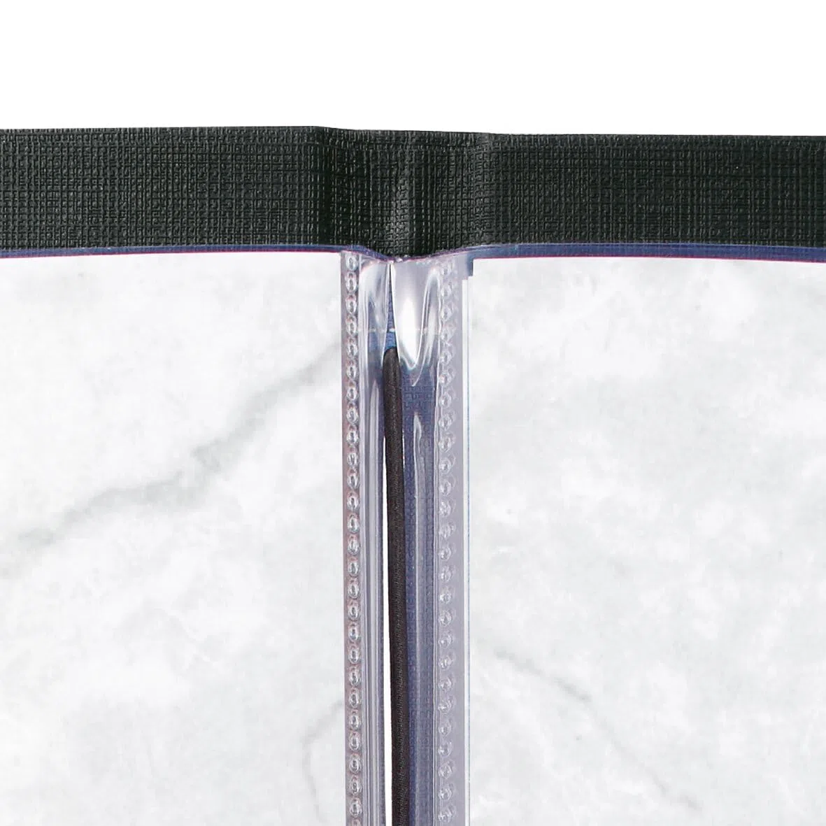 SIGEL SM182/5 Doppel-Transparenthüllen für Getränkemappen im Barformat 1/2 A4, mit Gummibindung, 5er Pack á 10 Stück, strapazierfähig und leicht abwischbar