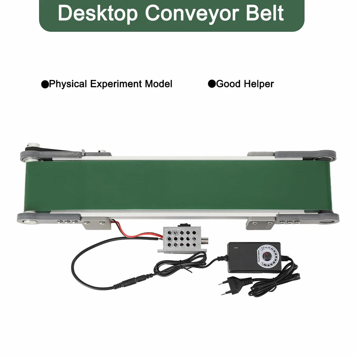 DC 12V Mini-Förderband Desktop Transportband Förderband, Mini-Frachtspur, automatischer Förderband, 500x100mm, Bandgeschwindigkeit 1.8-7.6CM/S