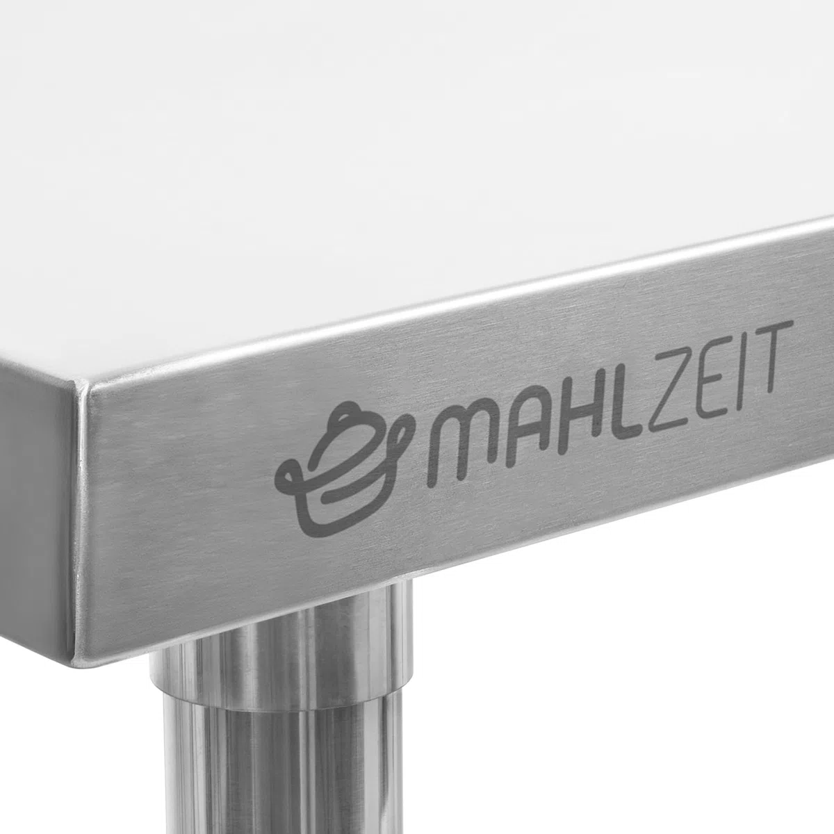 Mahlzeit Edelstahltisch 120 x 70 x 85 cm | Arbeitstisch, Küchentisch, Edelstahl Zubereitungstisch | Gastronomietisch, Serviertisch, Catering Tisch, Küchenplatte | Tisch für Küche und Gastronomie