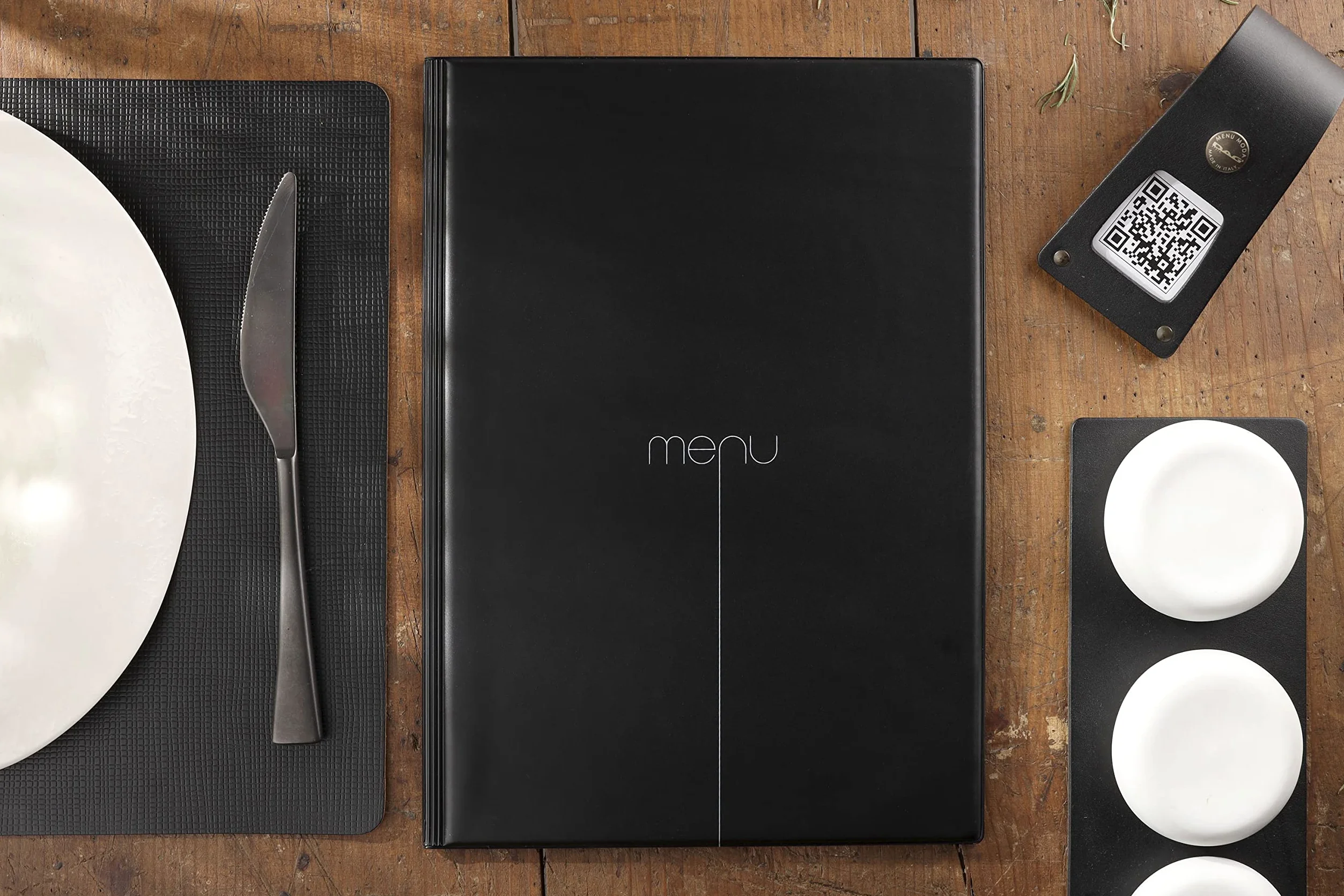 DAG STYLE Line Risto, Menü, speisekarten Restaurantbox 10 Stück, Format A4, PVC, Made in Italy, Plastiktüten, Schwarz