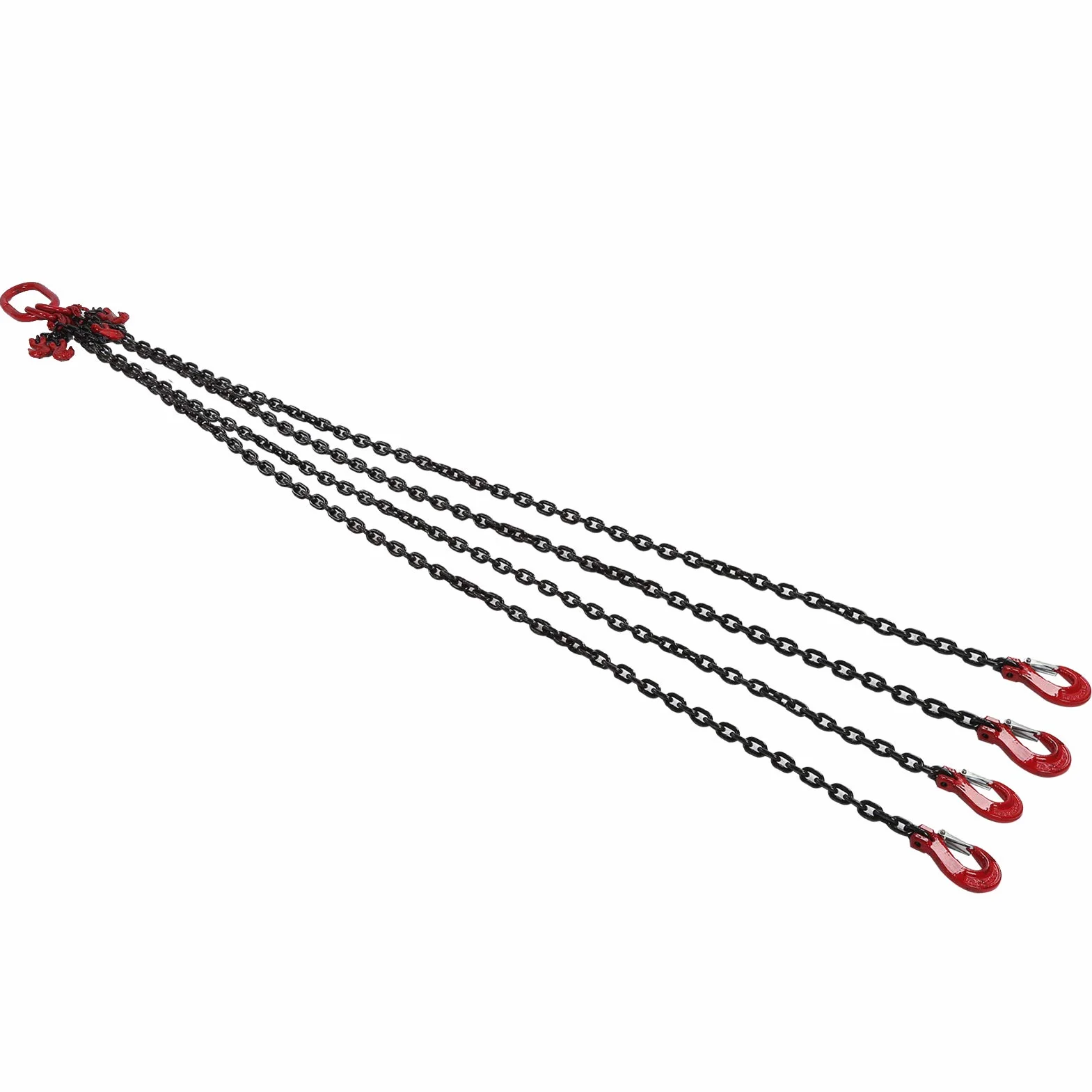 Kettengehänge 4 Strang Verstellbare Anschlagkette, 2 Meter, 1 Tonne, 6 Mm, Langlebiger Stahl, Perfekter Ersatz Für Schwere Lasten, Effektiv Für Hebearbeiten