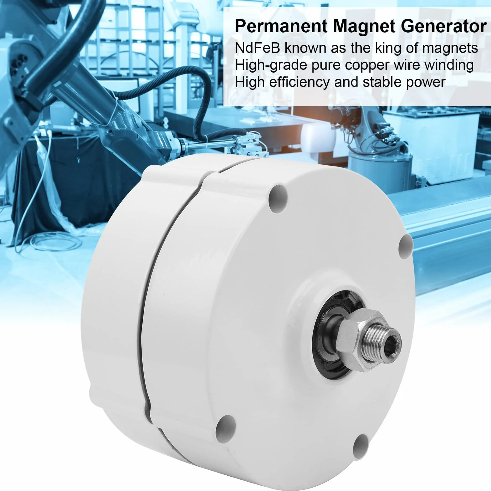 400W Permanentmagnet-Generator Windrad 550r/min 3phasig Wechselstrom Aluminiumlegierung Elektromotor für Industriebedarf (Mit Gleichrichter 12V)