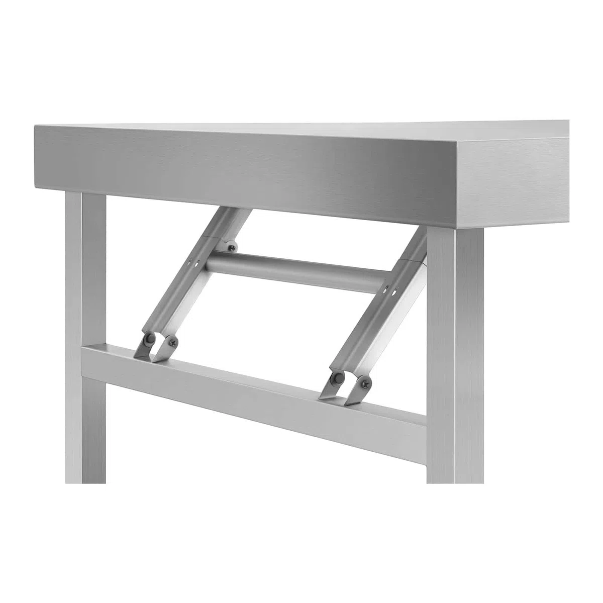 Royal Catering RCAT-180/60K Arbeitstisch klappbar 60 x 180 cm Edelstahl Tisch Küche Tragkraft 230 kg
